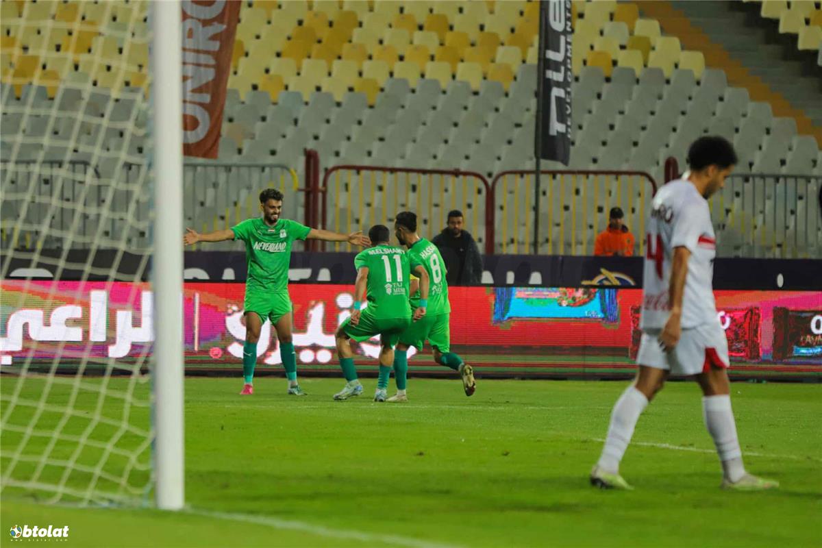 فيديو الزمالك يسقط أمام المصري بهدف محمد الشامي في